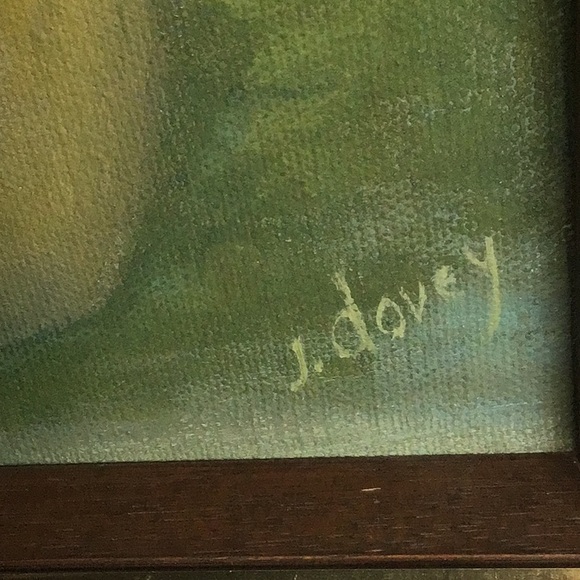 Vintage floral framed dinged oil painting. - Picture 4 of 11